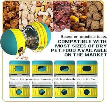 Dog Puzzle Toy, Adjustable Treat Dispensing Ball Food Dispenser Tough Slow Feeder Puppy Enrichment Training Toy Pet Interactive Chase Toys For Small Medium Large Dogs
