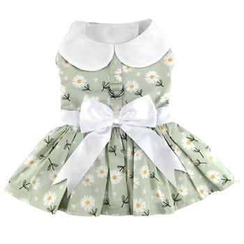 Mint Green Daisy Dog Dress with Matching Leash