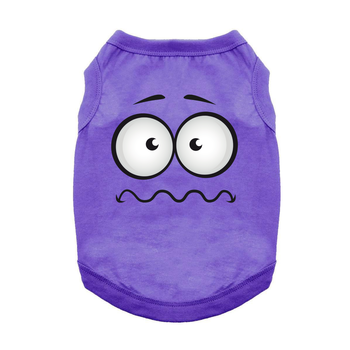 Nervous Face Dog Shirt - Ultra Violet
